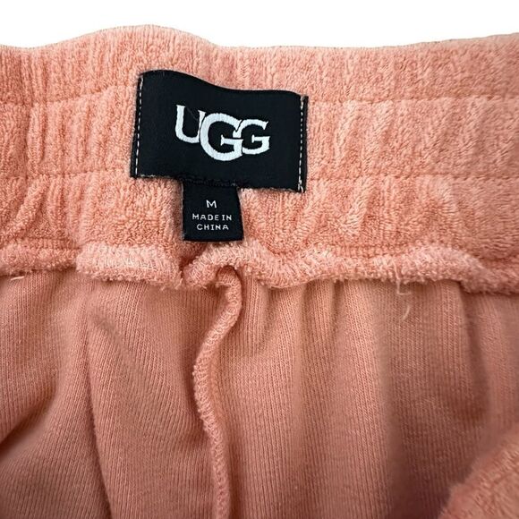UGG ~ Women’s Orange pull on Terry Cloth Pull On shorts ~ size M ~ drawstring - Picture 5 of 10